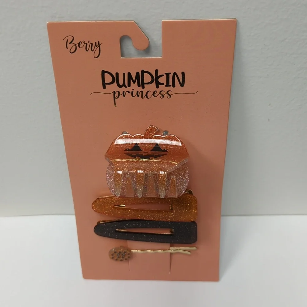 NEW Berry Pumpkin Princess Halloween Autumn Hair Accessory Set